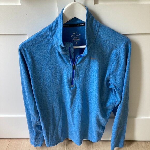 Nike light blue Dri-FIT running sweatshirt size M - Picture 1 of 3